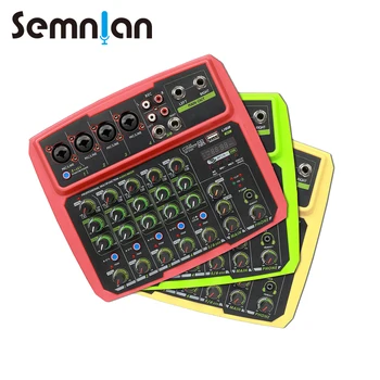 SEMNLAN 6-Kanálové Audio Rozhranie Mixér S Bezdrôtové Pripojenie Nahrávanie, Mix Živé vysielanie Dj PC Produkt Zvuk Konzoly na Miešadlá