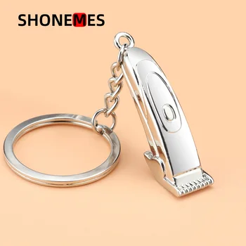 ShoneMes Holič Ustensils Keychain Nádherné Vlasy Clipper Kľúčenky Špirála Nožnice Na Vlasy Keyring Tašky Charms Príslušenstvo Dary