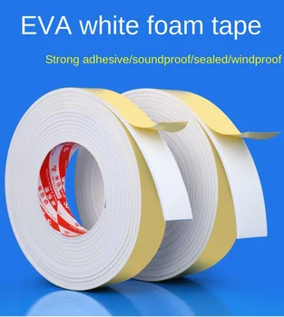 Silné Lepidlo Biele EVA jednostranným Hubky Anti-Kolízie Lepiaca Páska Dvere & Okna Tesniaca Páska 5 M-Penové Pásky