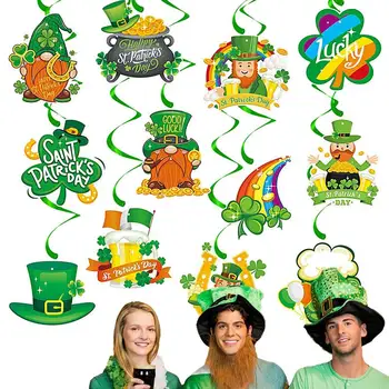 St. Patrick ' s Day Zelená Ďatelina Visí Swirls Gnome Výzdoba Pre Saint Patrick Strany Šťastný Deň Dodávky