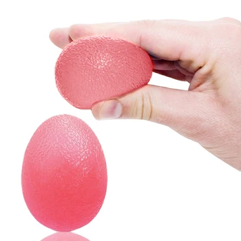 Vajcovité Transparentné Silikónové Uchopenie Lopty Rukou Cvičenie Loptu Prst Strengthener 3 Squeeze Resistance