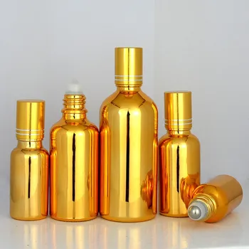 Zlato Prejdite na Fľaše 5-100ml Esenciálny Olej obalového Skla Parfum Loptu Naplniteľné Fľaše Roll-on Prázdne Kozmetické Fľaša Ornament