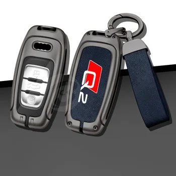 Zliatiny zinku Kožené Kľúča Vozidla Prípade Fob Kryt pre Audi Q2 Plná Taška na Ochranu Keychain Keyless Pracka Auto Interiérové Doplnky