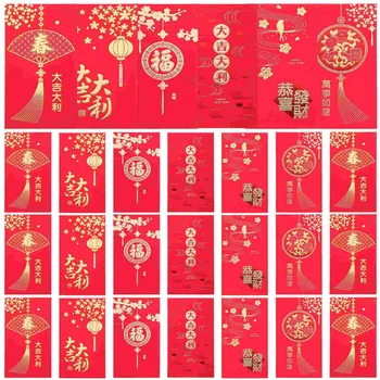 Červené Obálky Nový Rok Červená Vreckový Čínsky Nový Rok Červené Obálky Červená Taška Jarný Festival Manželstva Narodeniny Červené Obálky